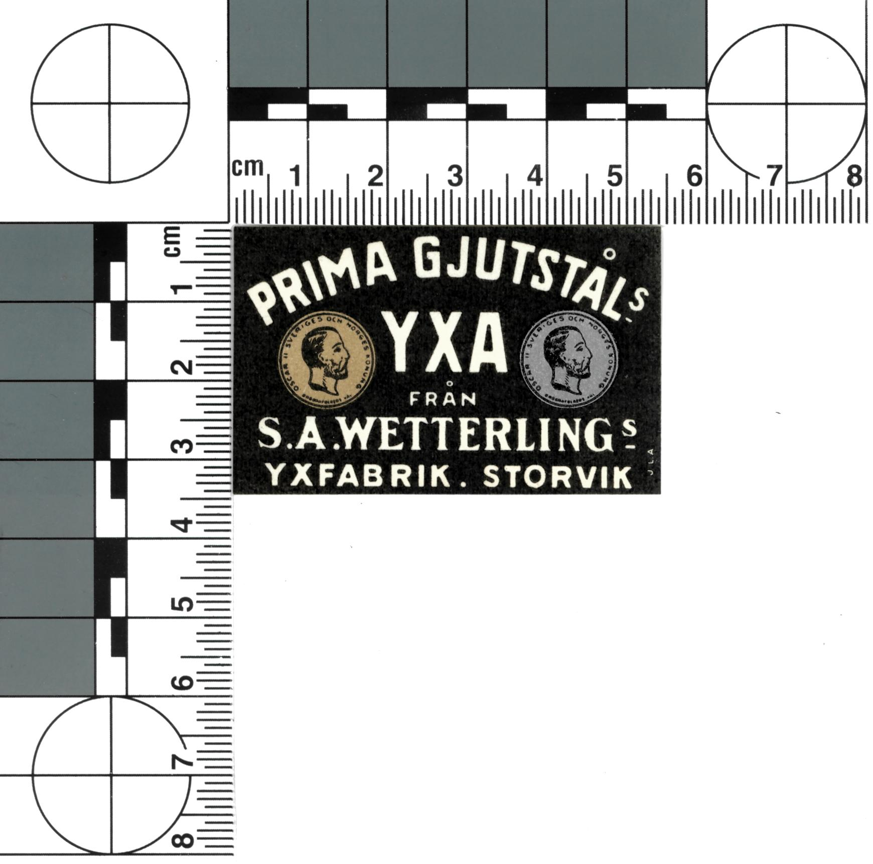 Wetterlings etikett - Prima gjutståls
